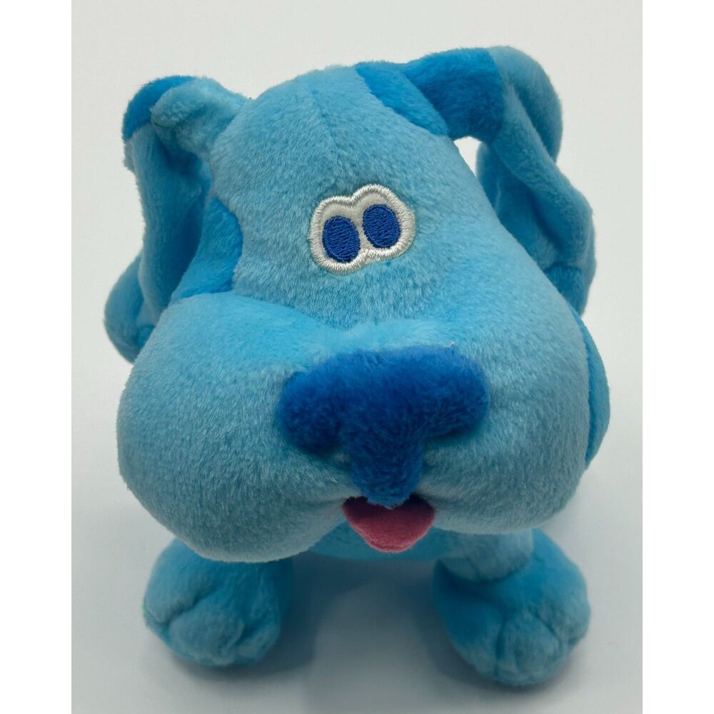Vintage 1998 Blues Clues 6" Plush Blue Dog Viacom Nick Jr TV Show Stuffed Toy
